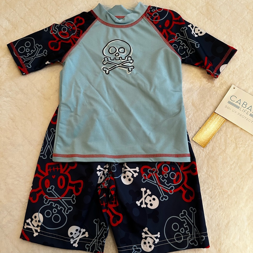 2 Piece NWT 3T Swim Set pirates